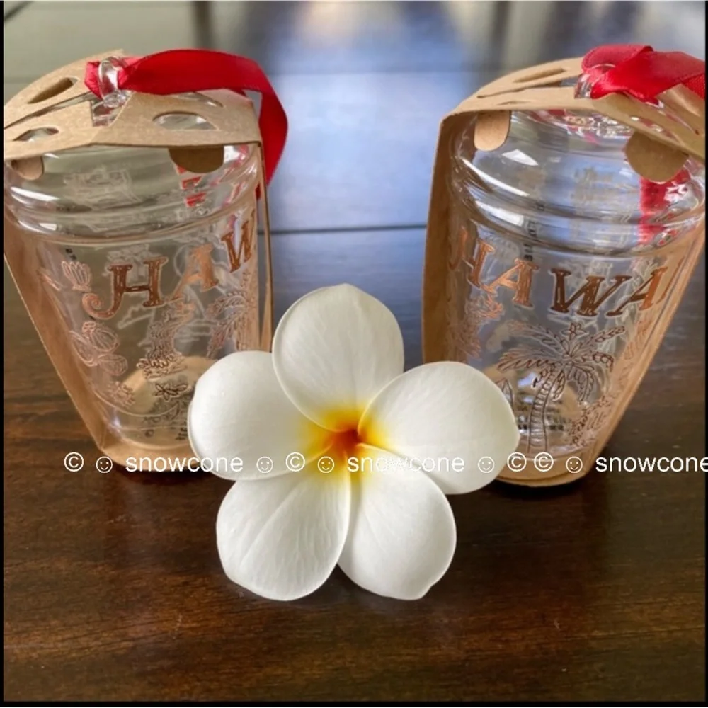 NEW Starbucks Hawaii Christmas Tumbler Glass Ornament